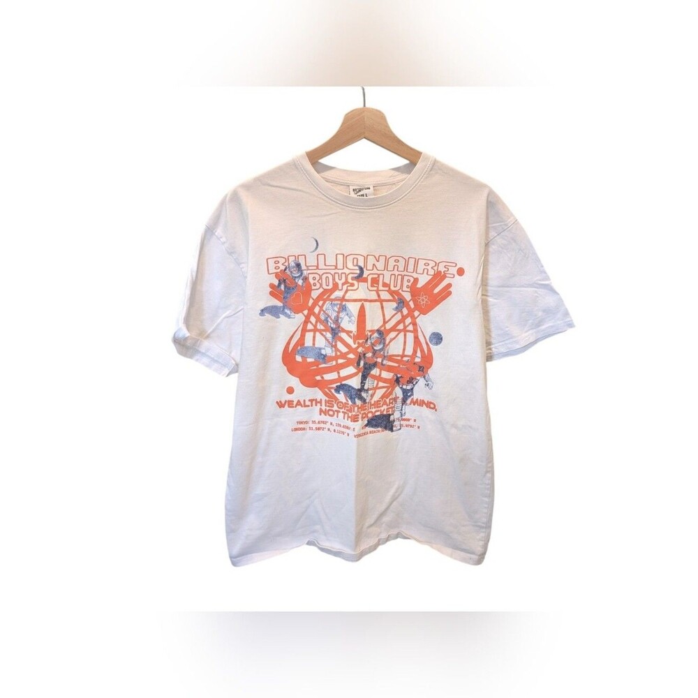 Billionaire Boys Club BBC Astronaut Globe Tee Pharrell Hip Hop Streetwear Large